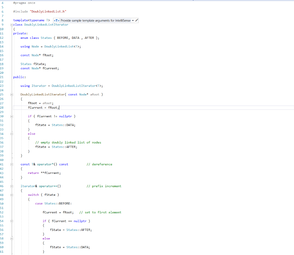Solved Review the template classs DoublyLinkedList and | Chegg.com