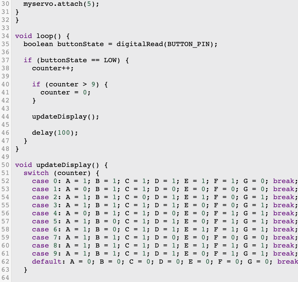 Solved DigitalWrite(PIN_A, A); DigitalWrite(PIN_B, B); | Chegg.com