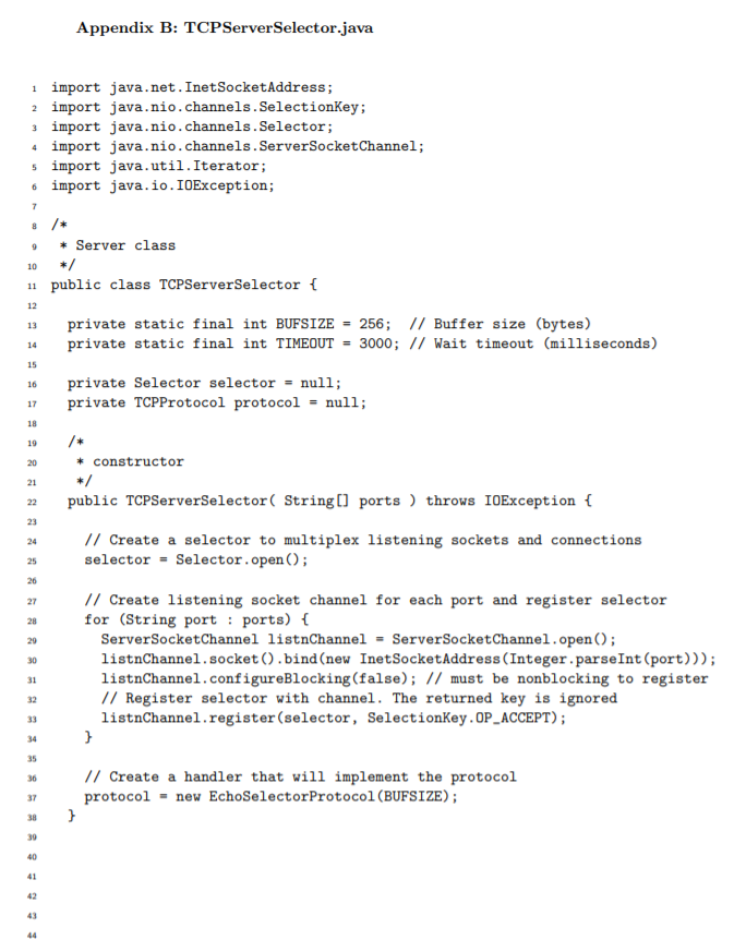 Question 1 Java code for a client-server application | Chegg.com
