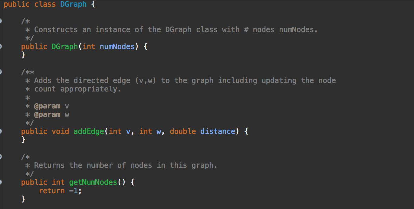 public class DGraph { * Constructs an instance of the | Chegg.com