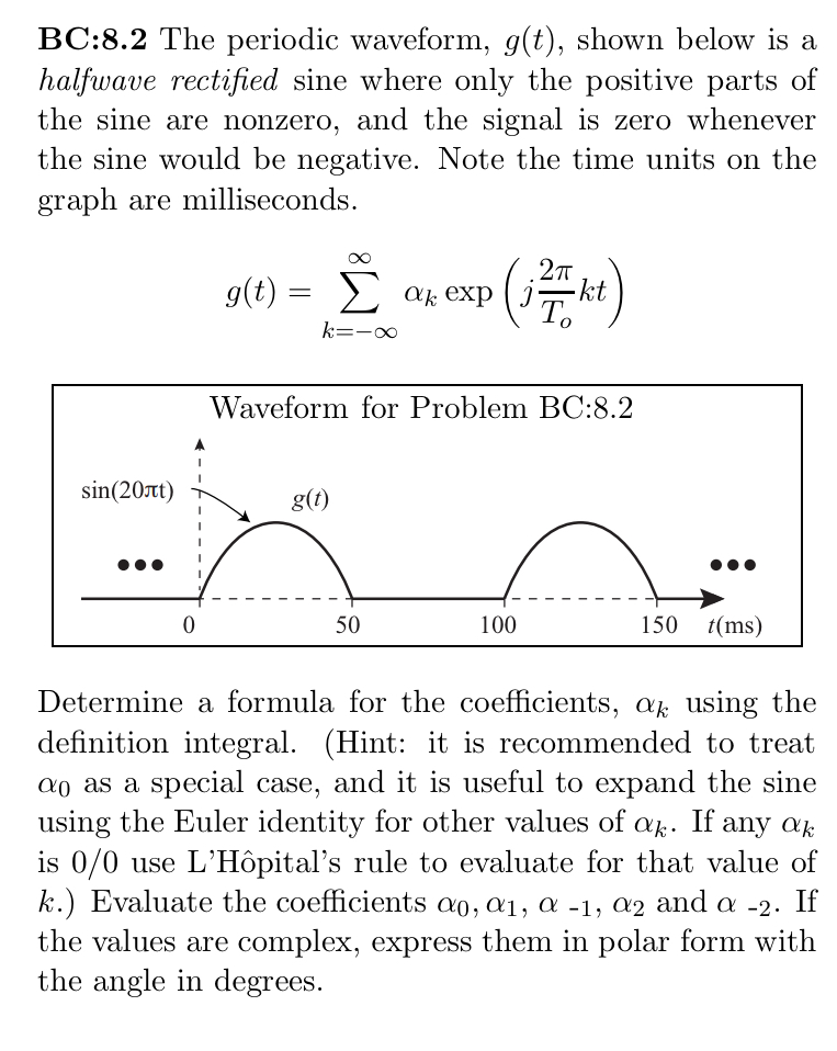 BC:8.2 The periodic waveform, g(t), shown below is a | Chegg.com