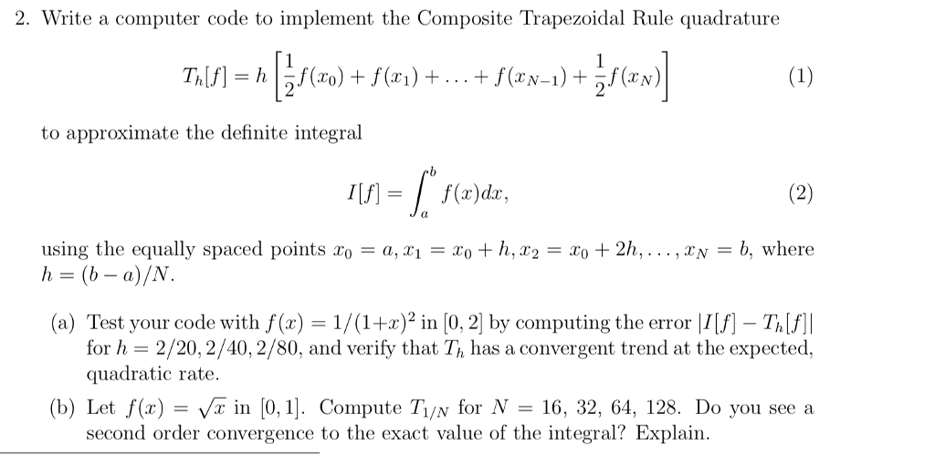 Solved Write a computer code to implement the Composite | Chegg.com