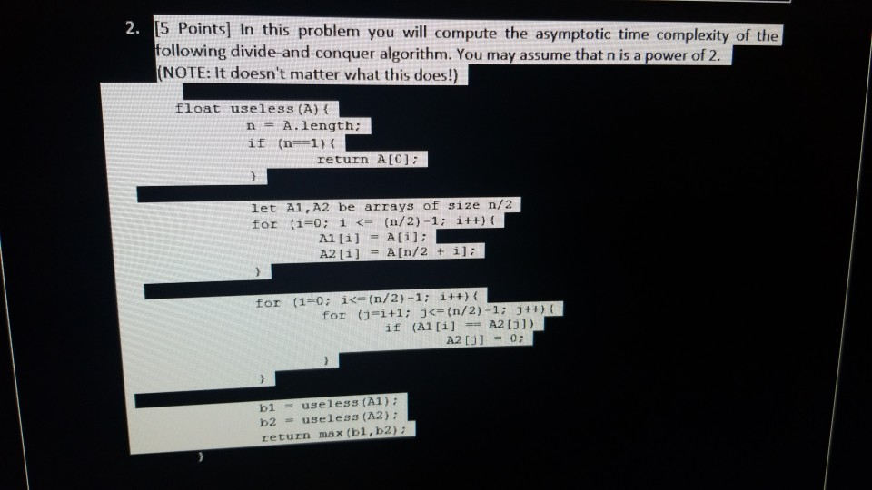 Solved 2. [5 Points] In this problem you will compute the | Chegg.com
