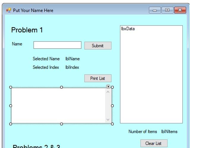 Solved Visual Basic please help! Windows forms.NET All of | Chegg.com