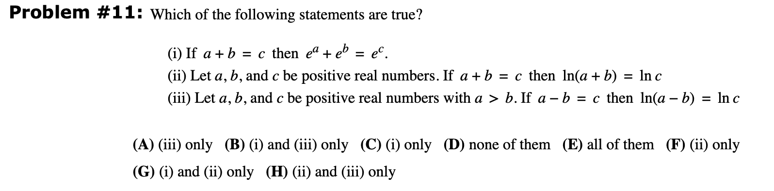 Solved Problem #11: Which Of The Following Statements Are | Chegg.com