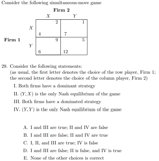 Solved Consider The Following Simultaneous-move Game Firm 2 | Chegg.com