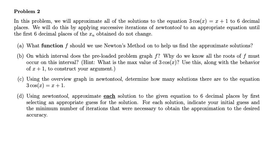 Solved Problem 2 In this problem, we will approximate all of | Chegg.com