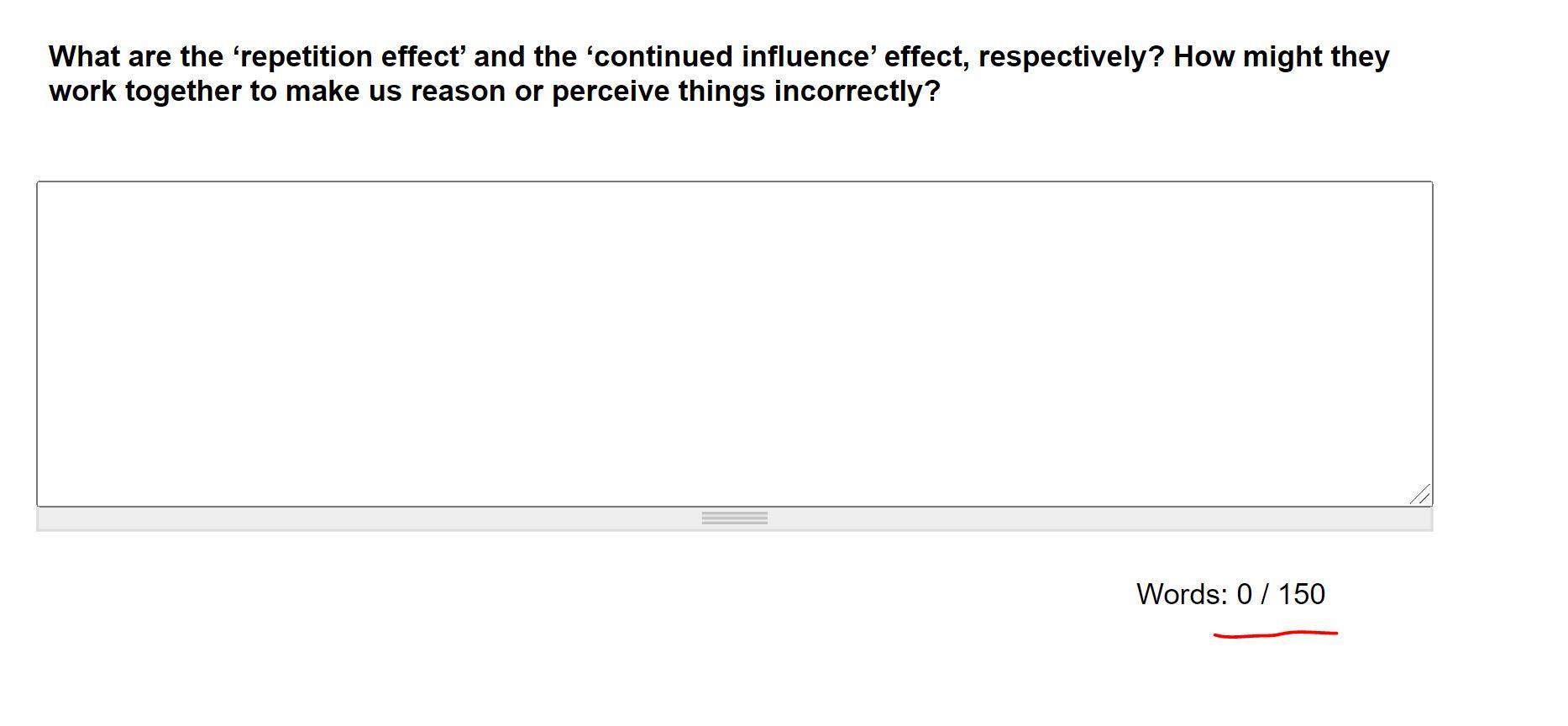 Solved What are the “repetition effect and the 'continued | Chegg.com