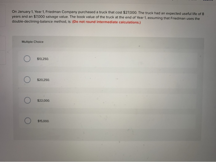 Solved On January 1, Year 1, Friedman Company purchased a