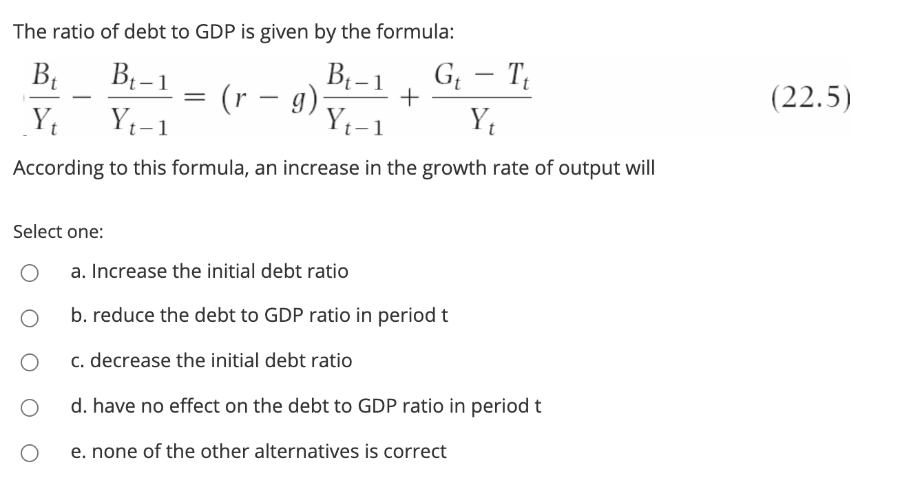 Solved If the government runs a primary deficit in year zero | Chegg.com