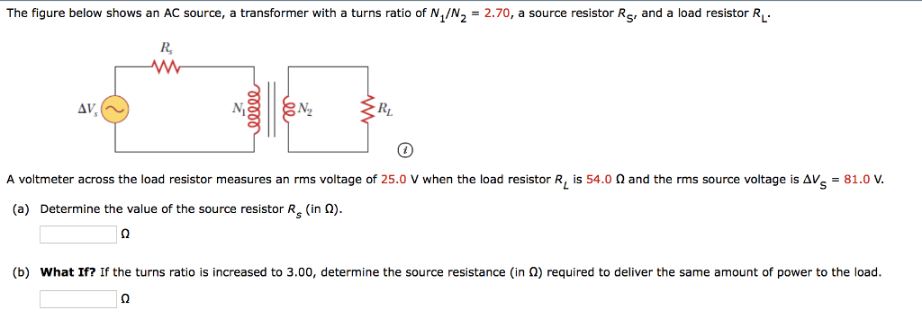 Solved The figure below shows an AC source, a transformer | Chegg.com