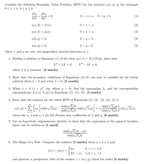 Solved Consider the following Boundary Value Problem (BVP) | Chegg.com