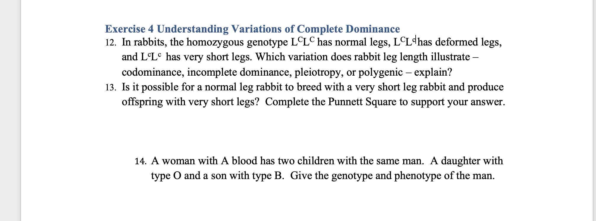 Solved Exercise 4 Understanding Variations of Complete | Chegg.com