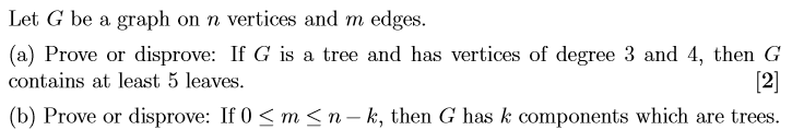 Solved Let G be a graph on n vertices and m edges. (a) Prove | Chegg.com