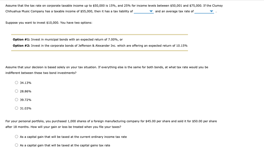 Solved Provisions Of The U.S. Tax Code For Corporations And | Chegg.com