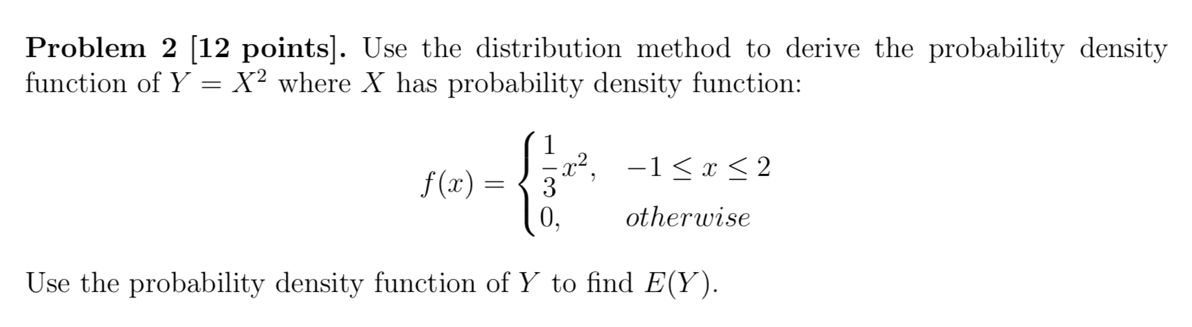 Solved Problem 2 (12 points). Use the distribution method to | Chegg.com