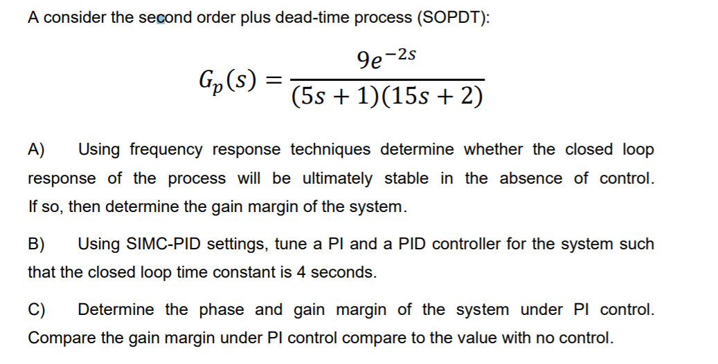 Dead Time versus Time Constant