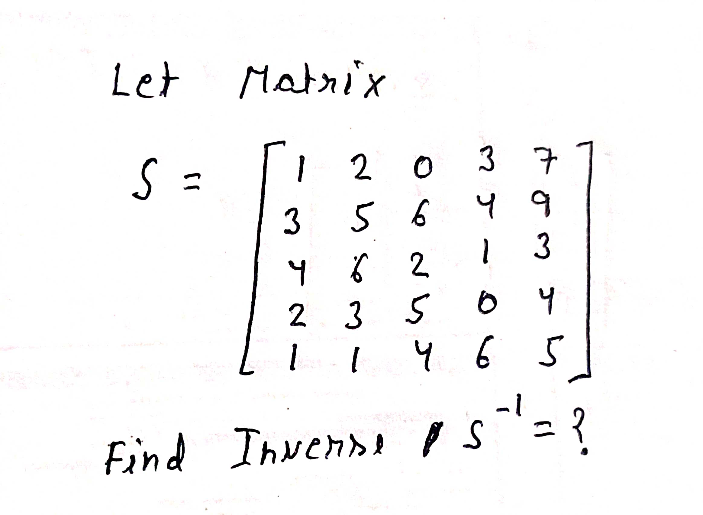 Solved Let MatrixS 1203735649462132350411465 Find Inverse Chegg facebook