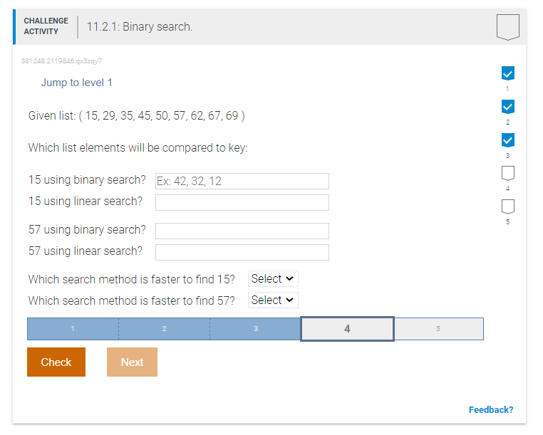 Solved CHALLENGE ACTIVITY 11.2.1: Binary Search. | Chegg.com