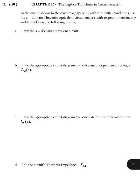 Solved 2 50 Chapter 13 The Laplace Transform In Circuit Chegg Solved 2 50 Chapter 13 The Laplace Transform In Circuit Chegg