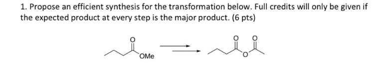 Solved 1. Propose an efficient synthesis for the | Chegg.com