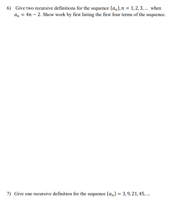solved-6-give-two-recursive-definitions-for-the-sequence-chegg