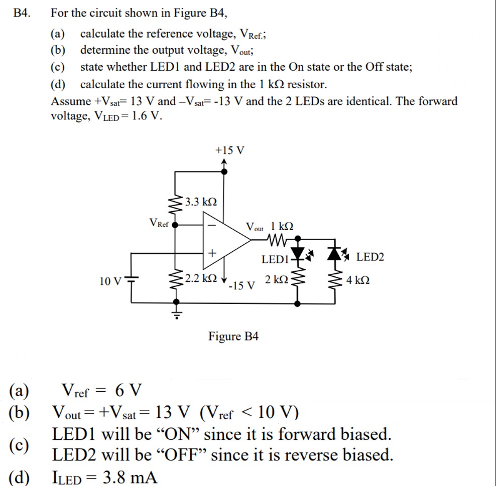 Solved B4. ﻿For The Circuit Shown In Figure B4,(a) | Chegg.com