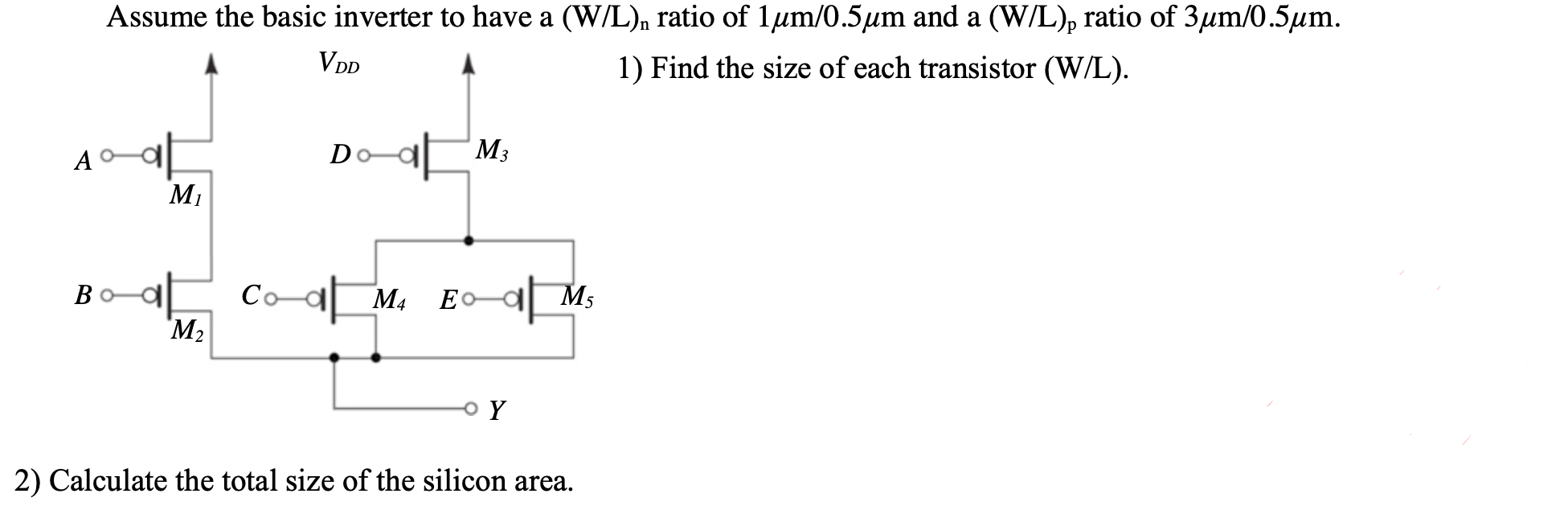 Solved 2) Calculate the total size of the silicon area. | Chegg.com