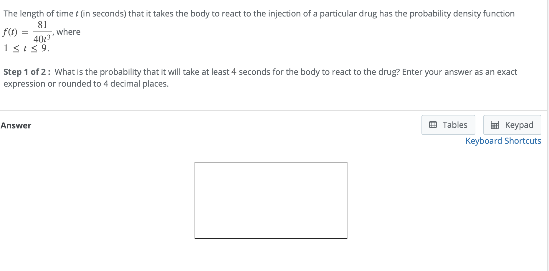 Solved The length of time t (in seconds) that it takes the | Chegg.com