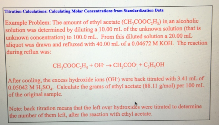 Solved Titration Calculations: Calculating Molar | Chegg.com