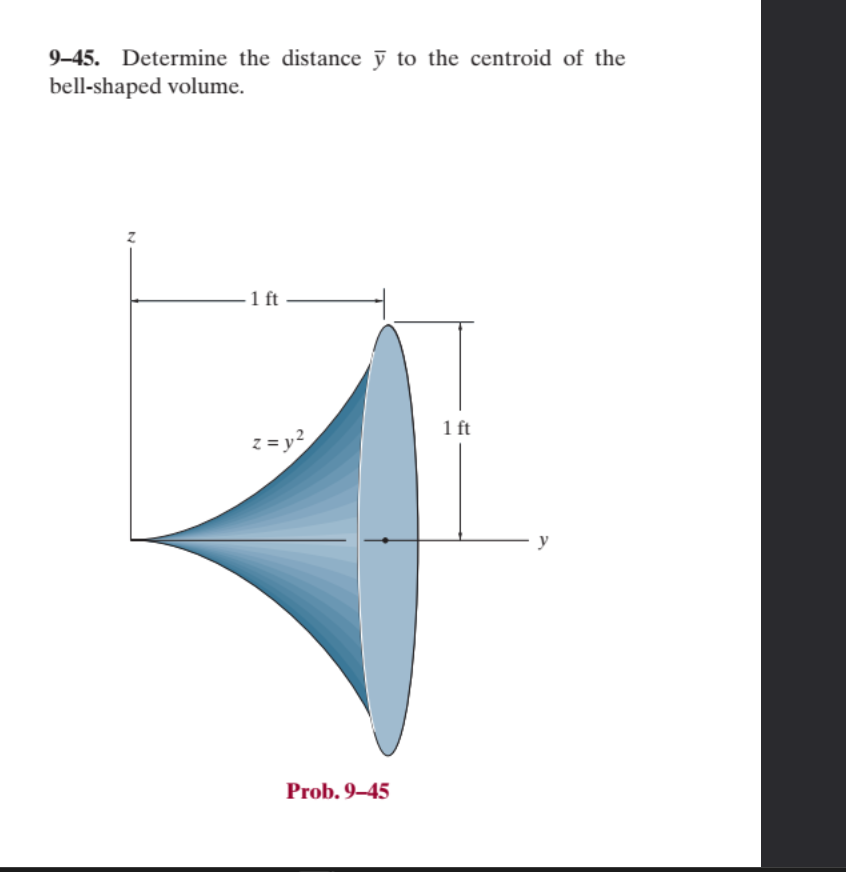 Solved 9-45. Determine the distance yˉ to the centroid of | Chegg.com