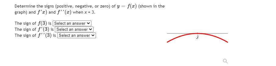 Solved Determine the signs (positive, negative, or zero) of | Chegg.com