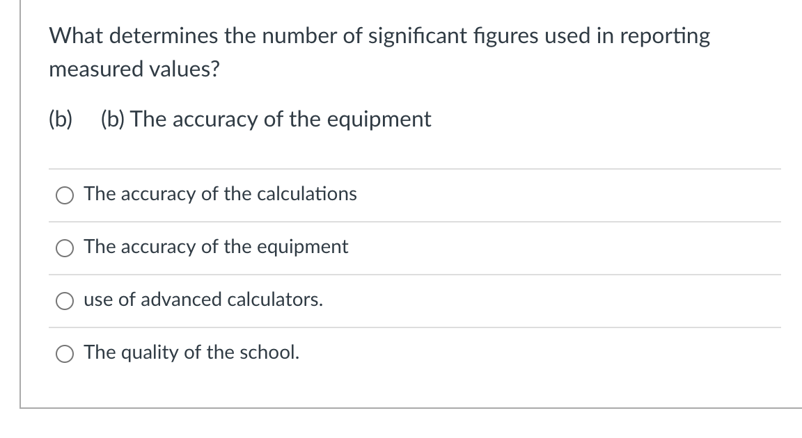 Solved What Determines The Number Of Significant Figures | Chegg.com