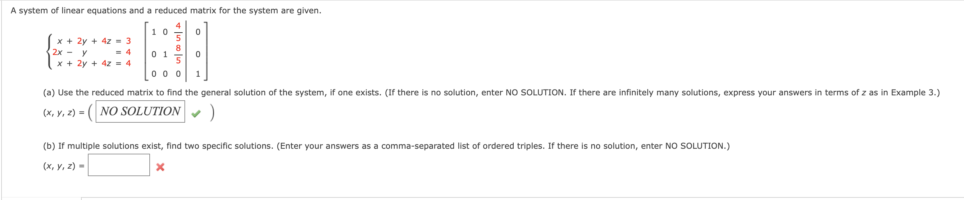 solved-a-system-of-linear-equations-and-a-reduced-matrix-for-chegg