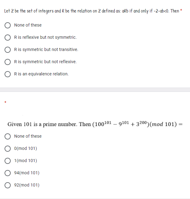 Solved Let Z Be The Set Of Integers And R Be The Relation On