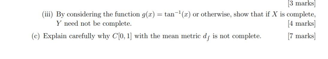 Solved Q4. (a) (i) Give an example of an infinite compact | Chegg.com