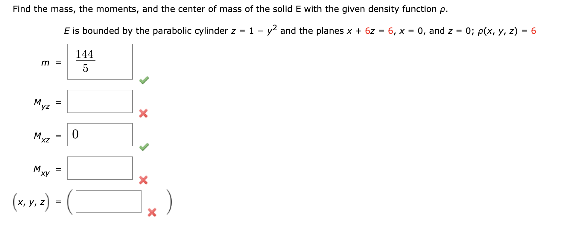 Solved Find The Mass, The Moments, And The Center Of Mass Of | Chegg.com