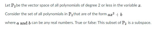 Solved Let P be the vector space of all polynomials of | Chegg.com