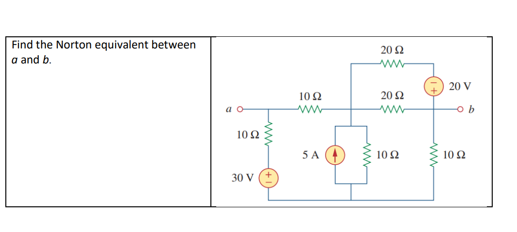 Solved Find The Norton Equivalent Between A And B | Chegg.com