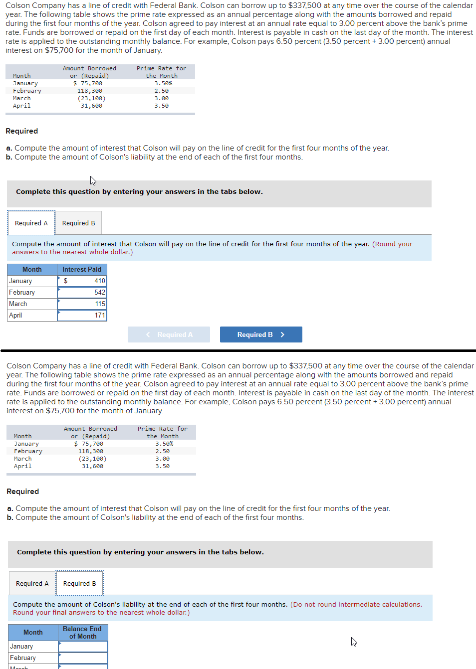 solved-colson-company-has-a-line-of-credit-with-federal-chegg