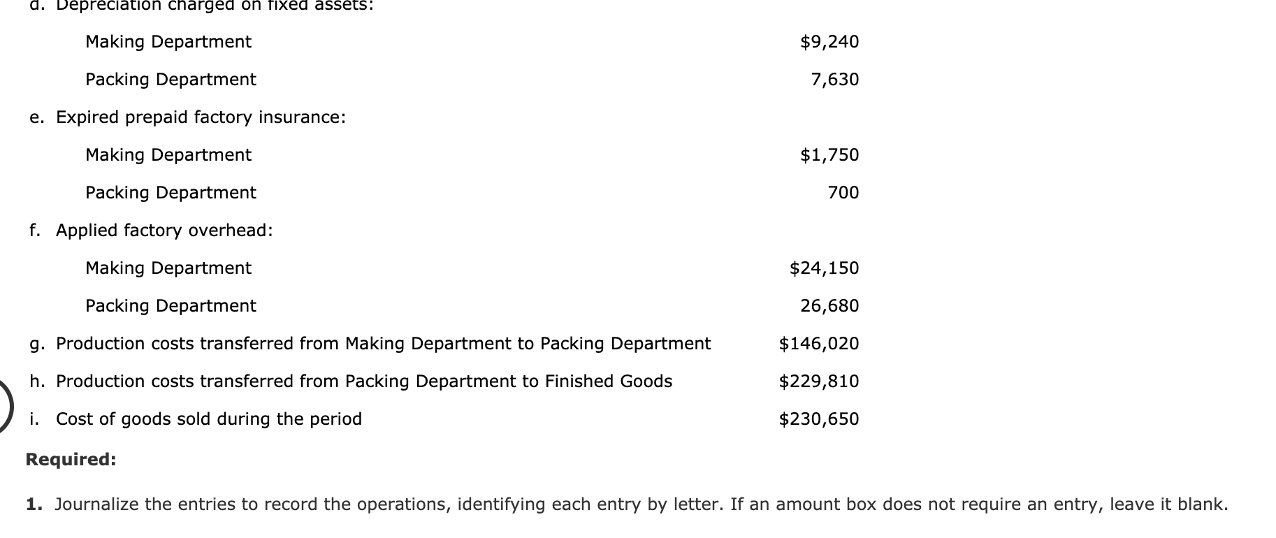 Solved Entries for Process Cost System Preston & Grover Soap | Chegg.com