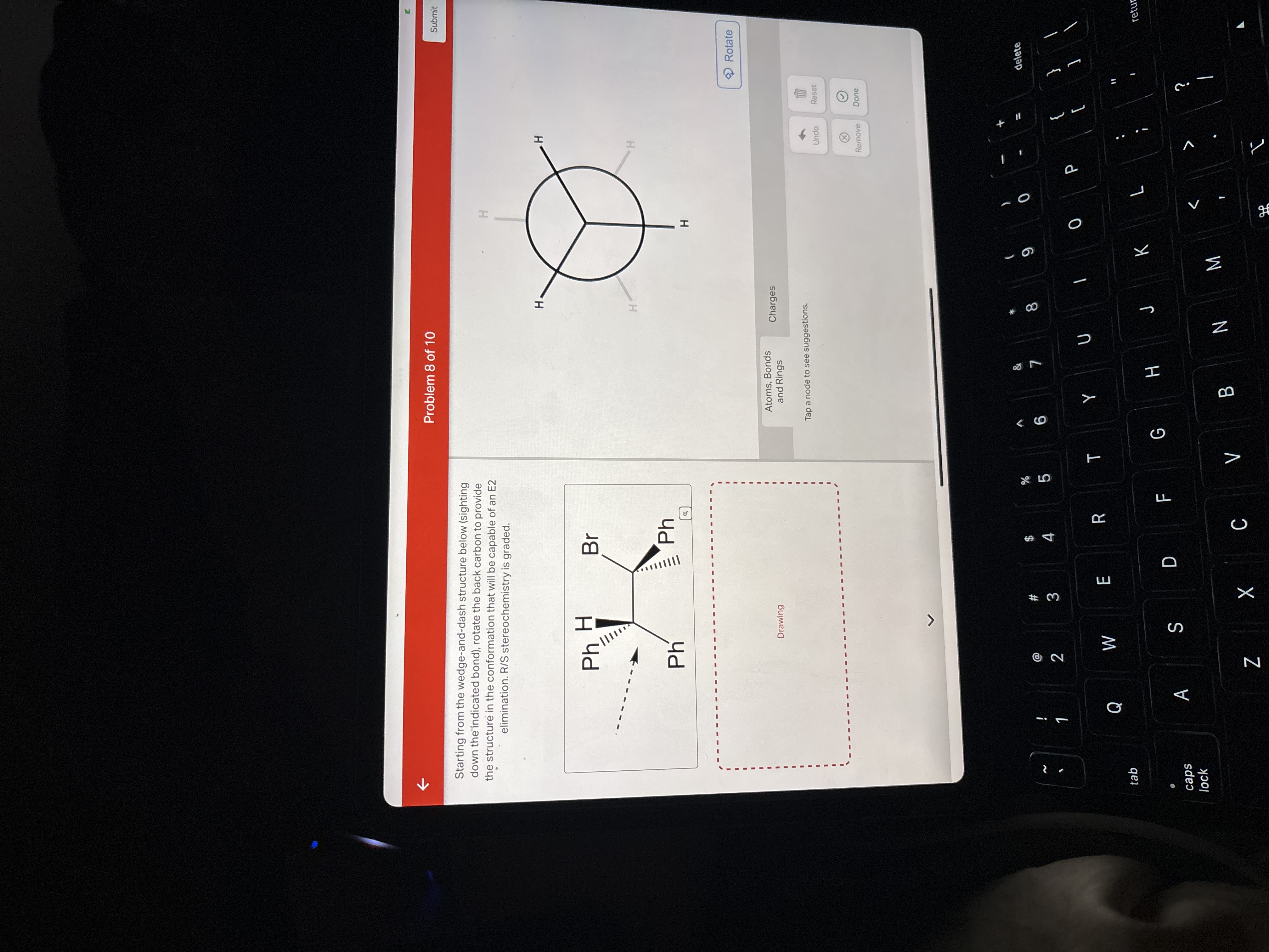 Solved Problem 8 ﻿of 10Starting from the wedge-and-dash | Chegg.com