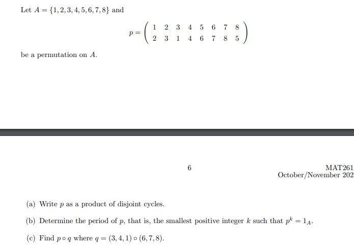 Solved Let A={1,2,3,4,5,6,7,8} And P=(1223314456677885) Be A | Chegg.com