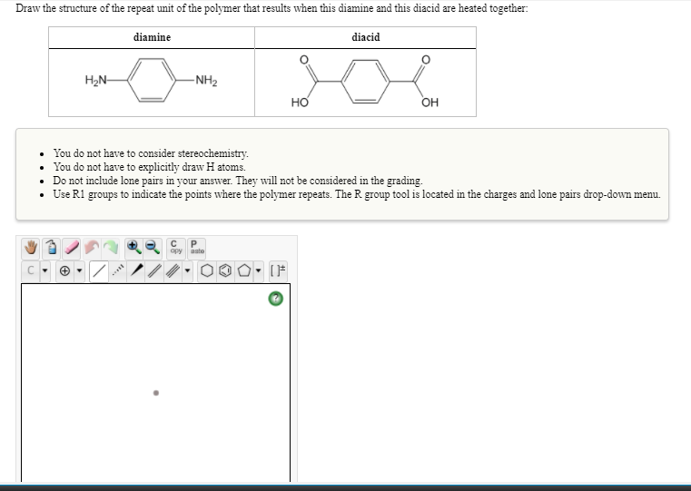 Solved Draw the structure of the repeat unit of the polymer | Chegg.com