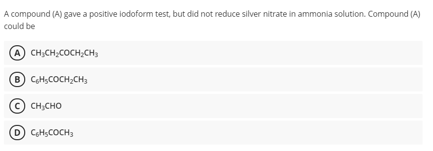 Solved Which of the following compounds does not react with | Chegg.com