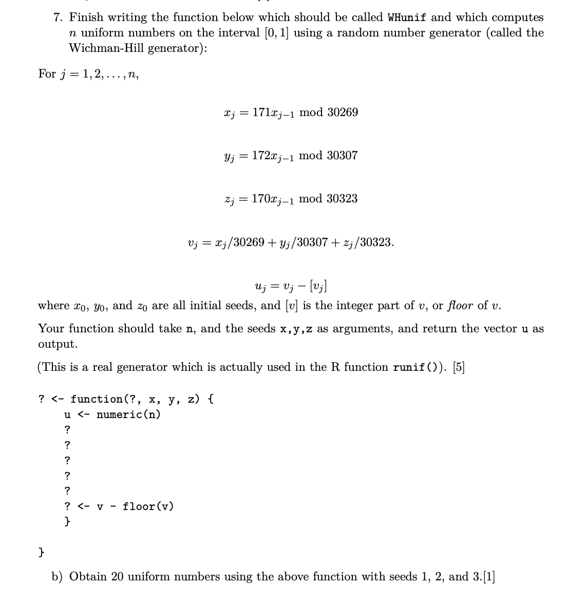 Solved 7. Finish writing the function below which should be | Chegg.com