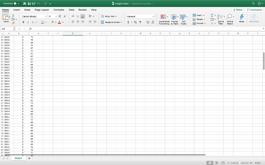 Height Data - Saved to my Mac View AutoSaveFF AE SU | Chegg.com