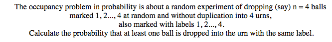Occupancy Problem Solved The occupancy problem in probability is about a | Chegg.com