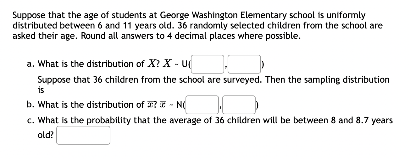Solved Suppose that the age of students at George Washington | Chegg.com
