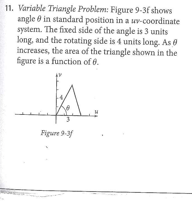 Solved 11. Variable Triangle Problem: Figure 9-3f shows | Chegg.com